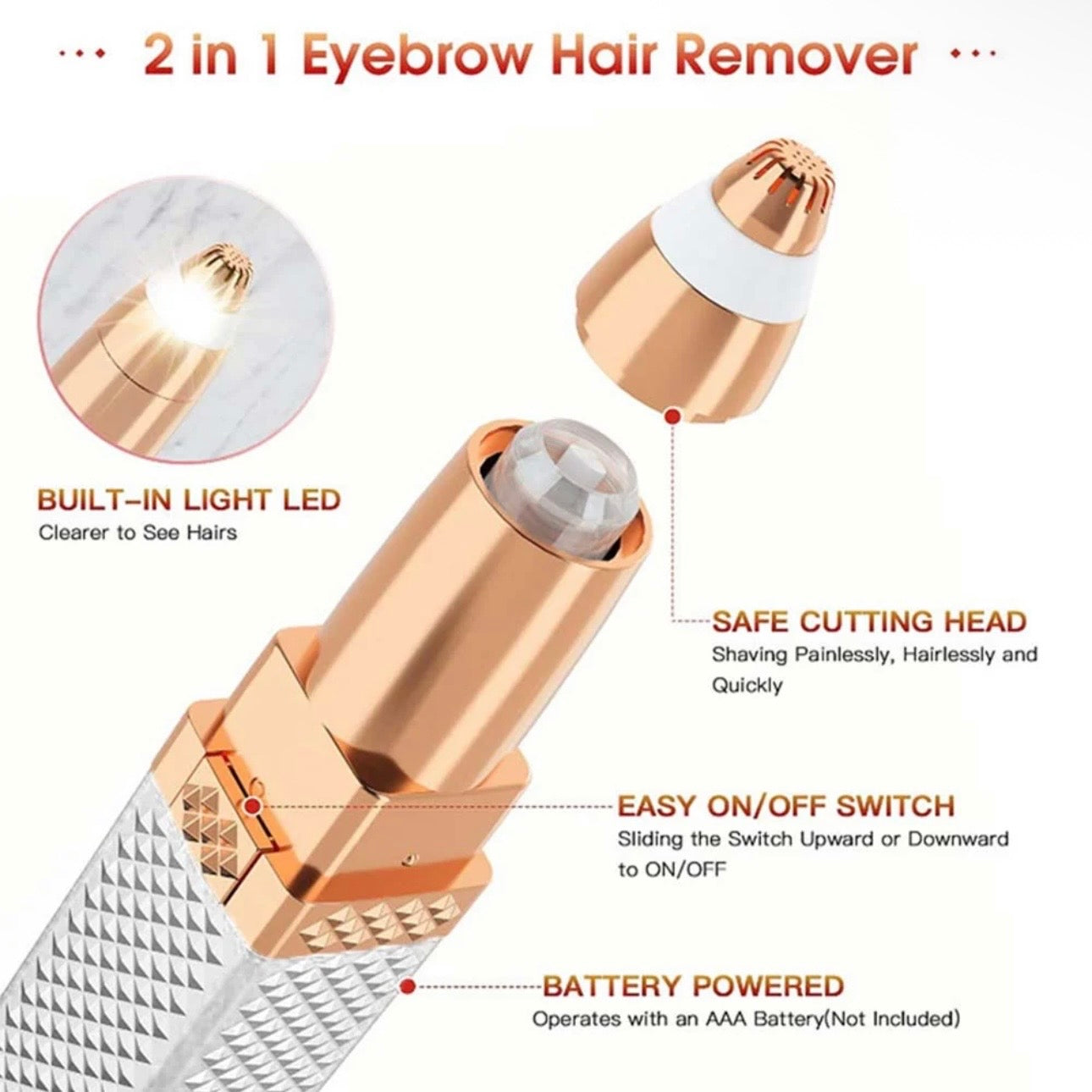 2 in 1 Facial And Eyebrow Remover