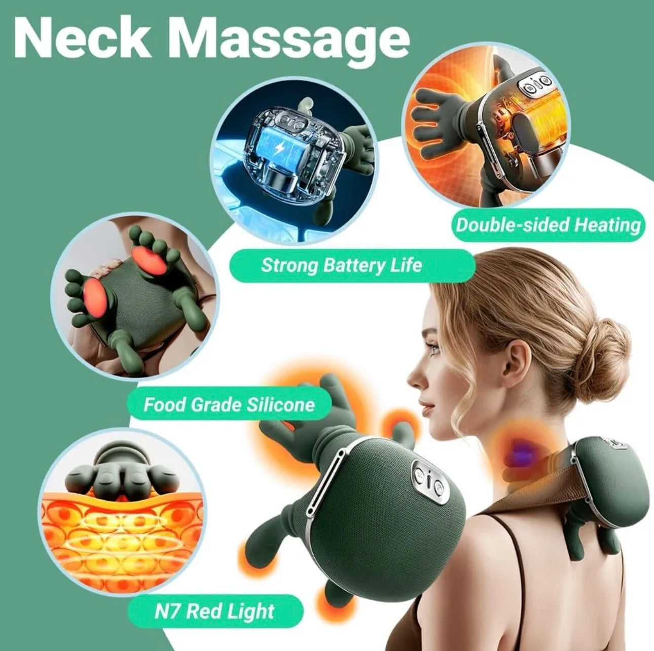 Neck & Shoulder Massager With Heat